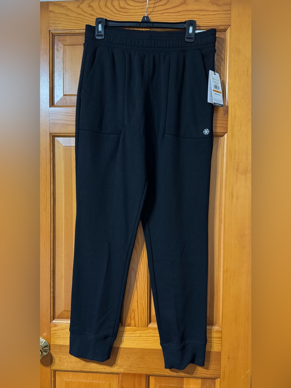 GAIAM Black Women's Track Joggers with Elastic Waist